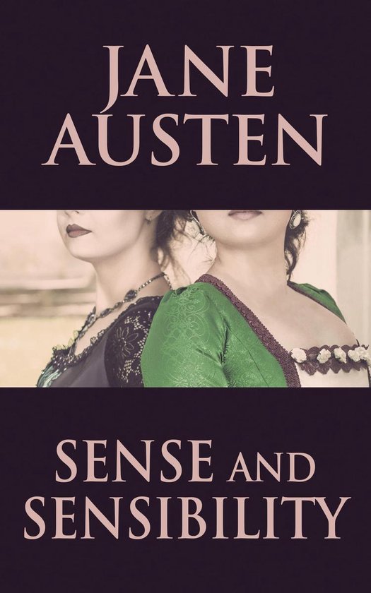 Couverture du livre 'Sense and Sensibility' de Jane Austen, avec deux femmes en costume d'époque.