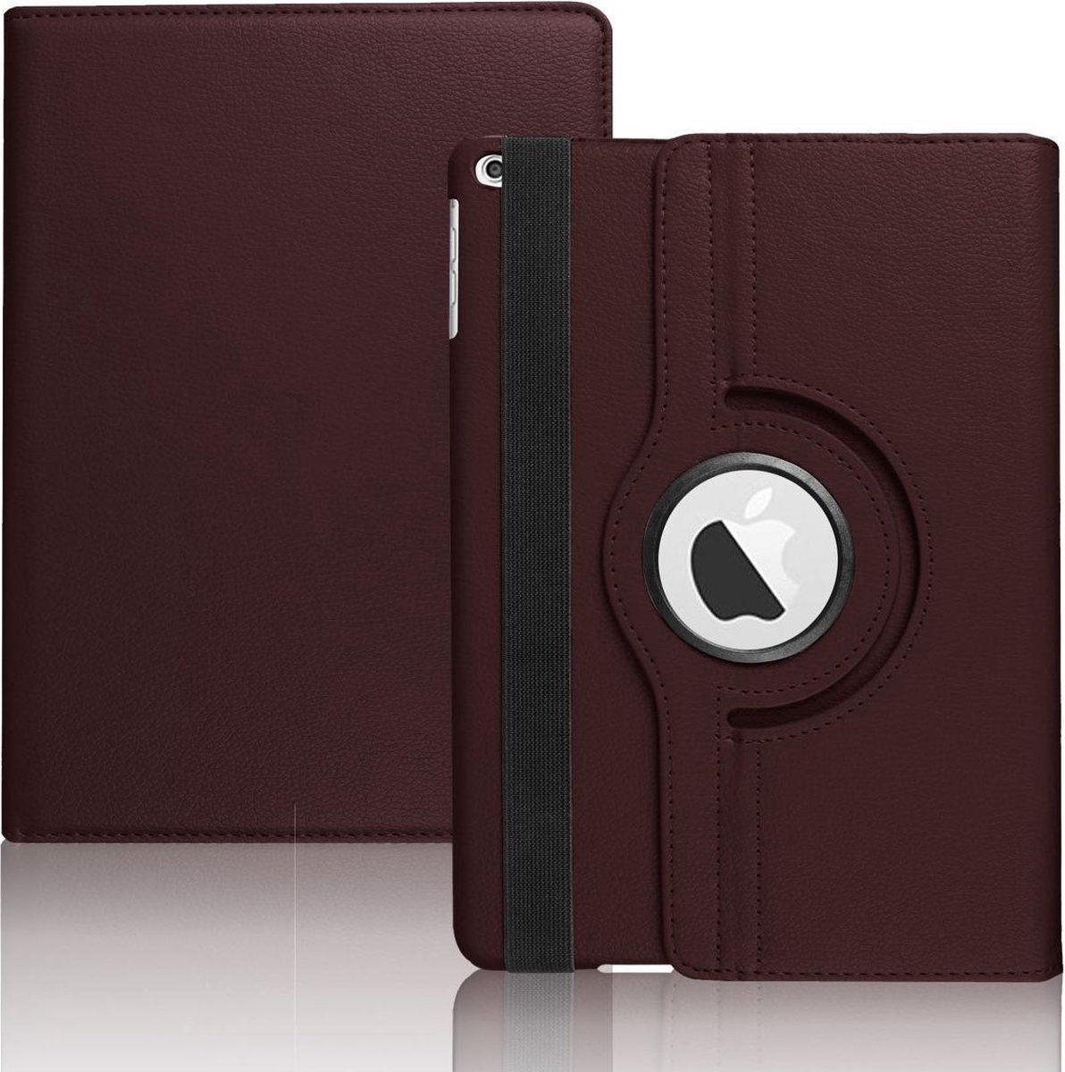 geschikt voor iPad 9.7 (2018) / (2017) Hoes Case Cover 360° draaibaar Multi stand Bruin