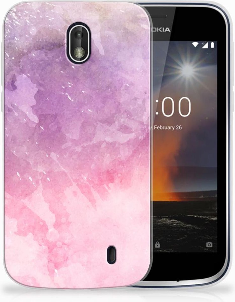 Hoesje maken Nokia 1 Pink Purple Paint