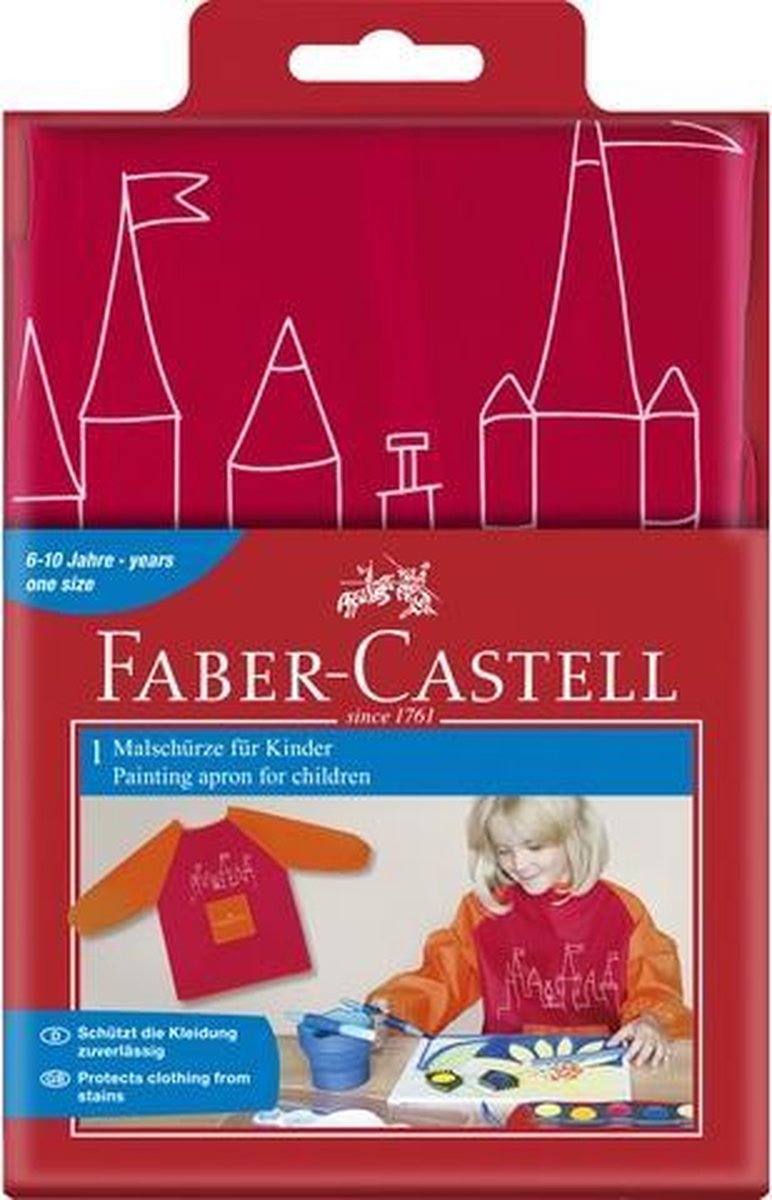 Afbeelding van product verfschort Faber-Castell rood/oranje FC-201204