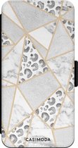 iPhone XR bookcase leer hoesje - Stone & leopard