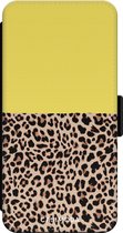 iPhone XR bookcase leer hoesje - Luipaard geel