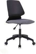 Design bureaustoel, draaistoel, zwart met grijs