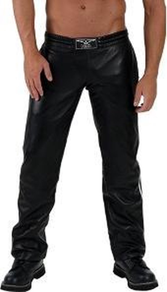 Mister b leren jeans met ritssluiting maat 28