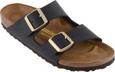 Birkenstock Arizona Slippers Zwart Gouden Gesp - Maat 43