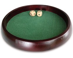 Pokerpiste, 34 cm incl. 2 dobbelstenen 18 mm