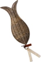 Riviera Maison Rustic Rattan Fish - 6x16 Cm - Bruin