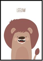 Poster leeuw en tekst - A3