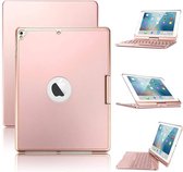 Tablet2you - Toetsenbord - Notebookcase voor alle modellen iPad Air - Air 2 - Pro 9.7 - iPad 2017 - iPad 2018 met roterende case & verlicht toetsenbord - Rose goud kleurig