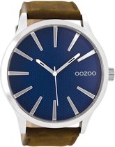 OOZOO Timepieces Blauw horloge  (50 mm) - Bruin