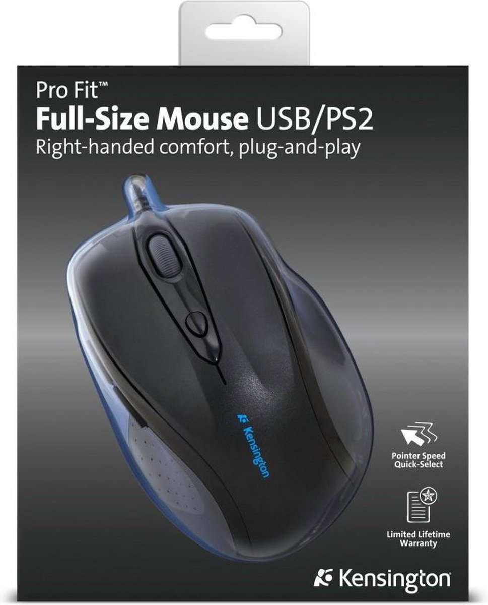 Kensington Pro Fit USB Muis - Ergonomisch Kantoor Design thumbnail 2