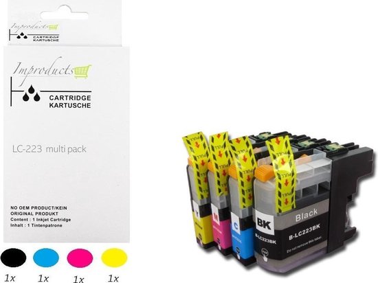 Improducts® Inkt cartridges - Alternatief Brother LC-223 / 223 / LC223 XL set