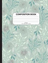 Composition Notebook with Flowers (Green)