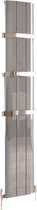 Design radiator verticaal aluminium Gepolijst aluminium 180x28cm920 watt- Eastbrook Peretti