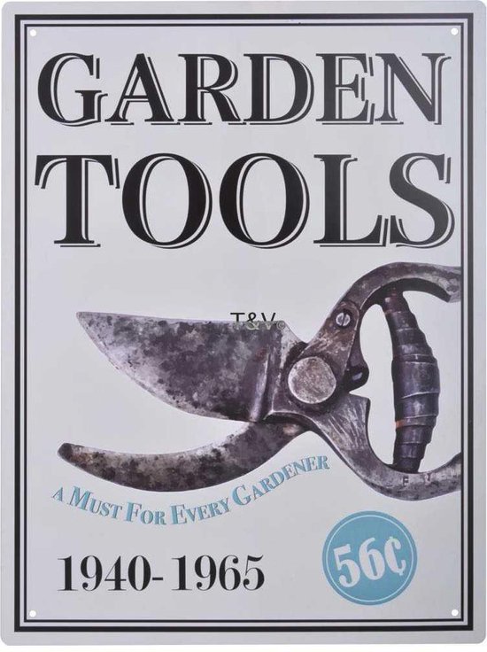 Bord tuingereedschap/ garden tools