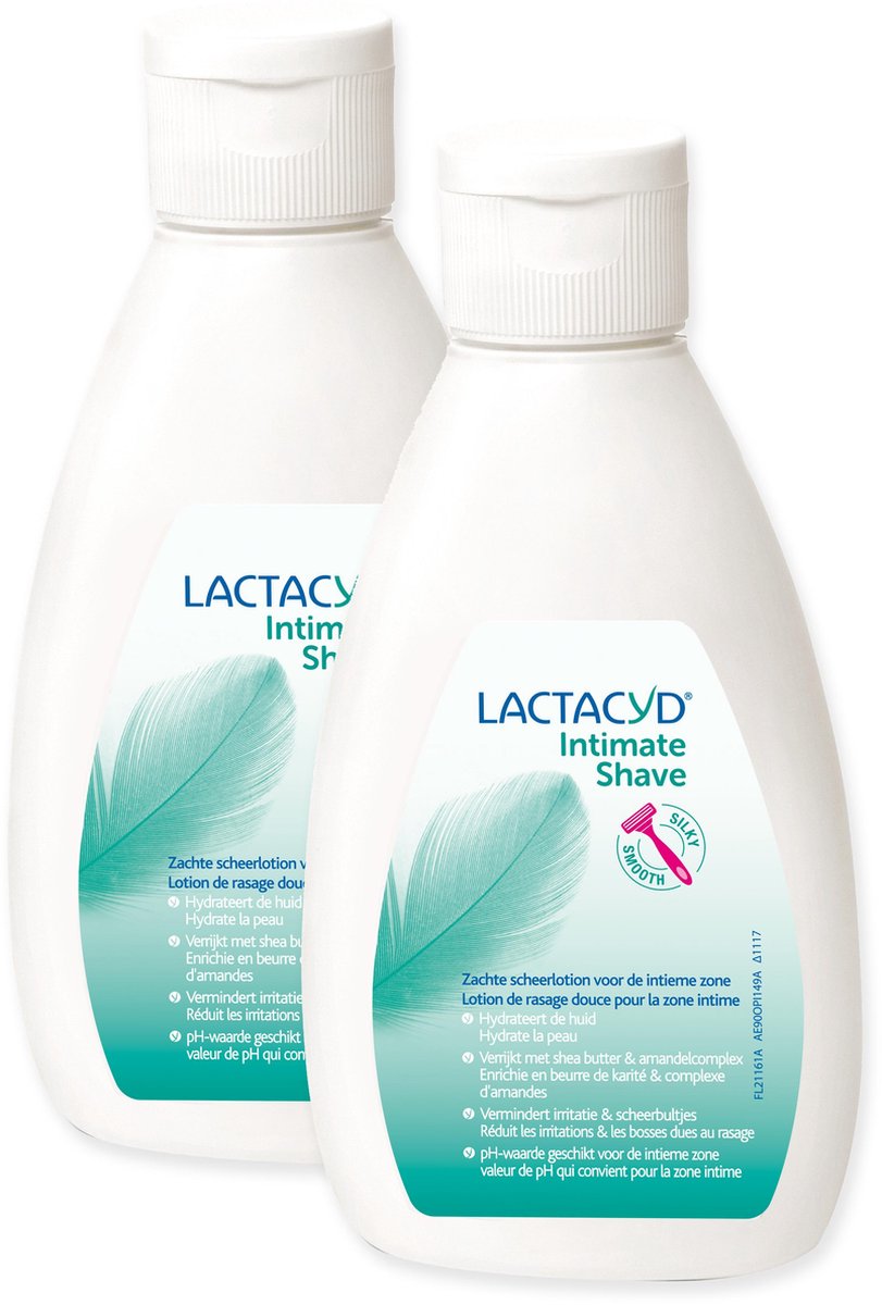Lactacyd DUO Intimate Shave scheerlotion - 2x 200ml - scheerlotion voor de uitwendige intieme zone