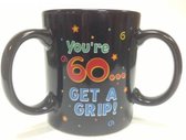 Mok 60 jaar -met 3 handvatten You're 60…get a grip!