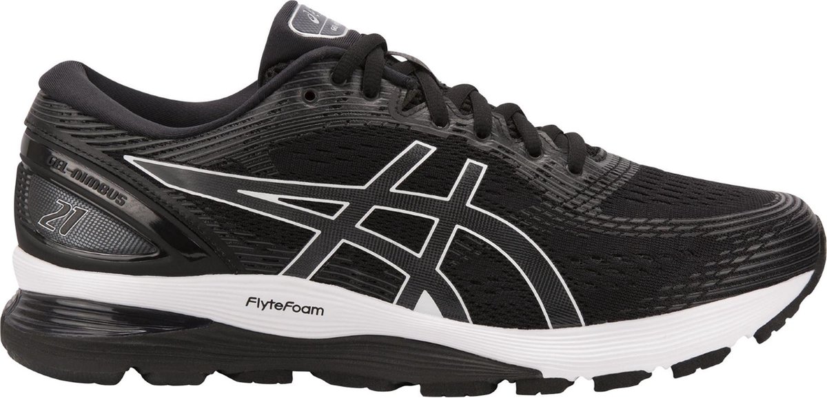 ASICS GEL-Nimbus 21 Wide Heren - Zwart / Grijs - maat 46.5 | bol.com
