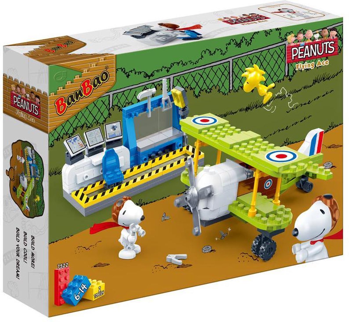 Banbao Bouwpakket Snoopy Piloot & Vliegtuig 215-delig