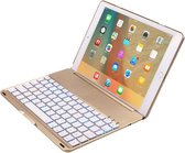iPad 2017 Hoesje Toetsenbord Hoes Luxe Keyboard Case Cover - Goud