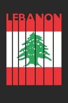 Vintage Lebanon Notebook - Retro Lebanon Planner - Lebanese Flag Diary - Lebanon Travel Journal