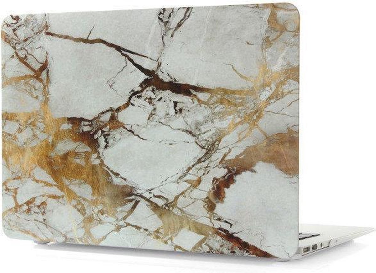 Mattee Marble Hard Case Cover MacBook Air 13" - White Gold