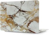 Mattee MacBook Air 13 Inch Hard Case Laptop Sleeve Marble (White/Gold)