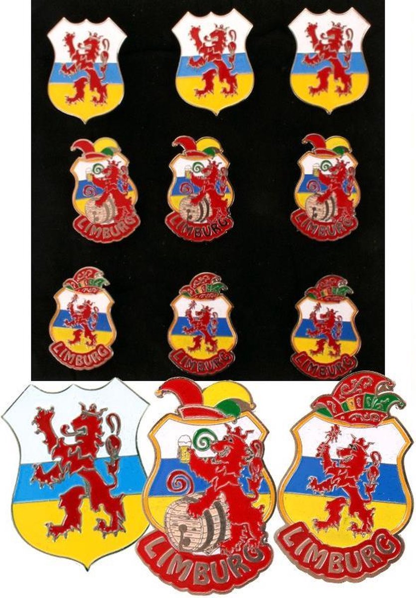 Themaparty Broche box - Wapen Limburg - 3 assorti - Per Stuk Willekeurig