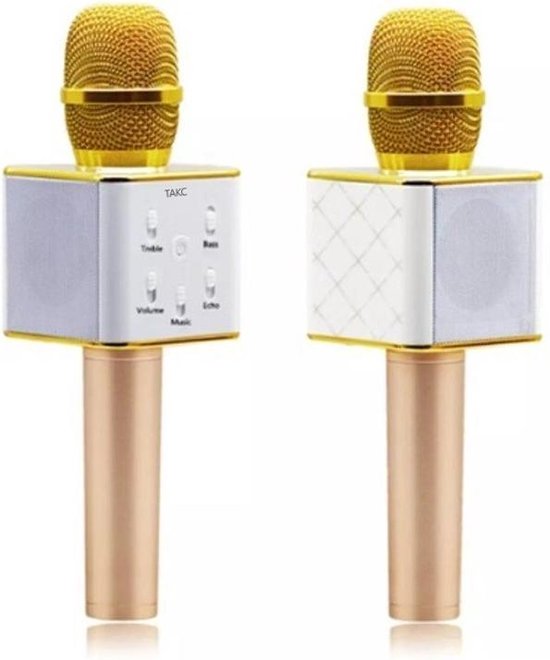 TAKC - Gouden Karaoke Microfoon - Draadloze bluetooth microfoon - Draadloos  karaoke... | bol.com