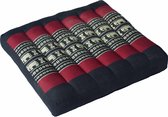 Thais Laptopkussen en Stoelkussen 38 x 38 cm Zwart/Rood