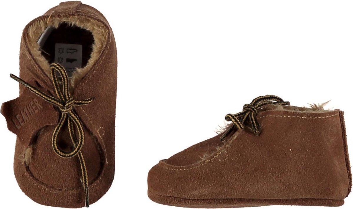 XQ Little Shoes Slofjes Baby - cognac - Maat 12-18 maanden