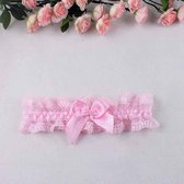 Kousenband Licht Roze met Licht Roze Strik