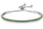 Montebello Armband Caia Green - Messing Verzilverd - Aanpasbaar