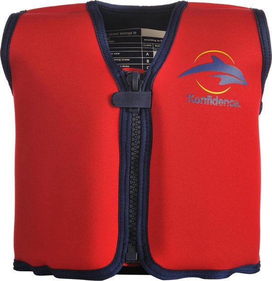 Konfidence - Zwemvest/Drijfvest kind - Rood - 4-5 jaar / 20-25 kg