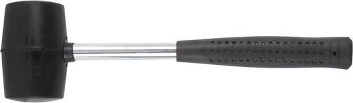 Toolland Rubberhamer, 500 g, metalen steel, ideaal voor camping & vloeren leggen
