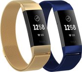 Siston® Milanese bandjes - Fitbit Charge 3 - 2-pack - Small