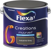 Flexa Creations - Muurverf Zijdemat - Industrial Grey - 2,5 liter