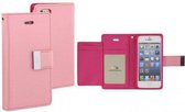 iPhone 5/5S Mercury Rich Diary case cover hoesje  licht roze/donker roze
