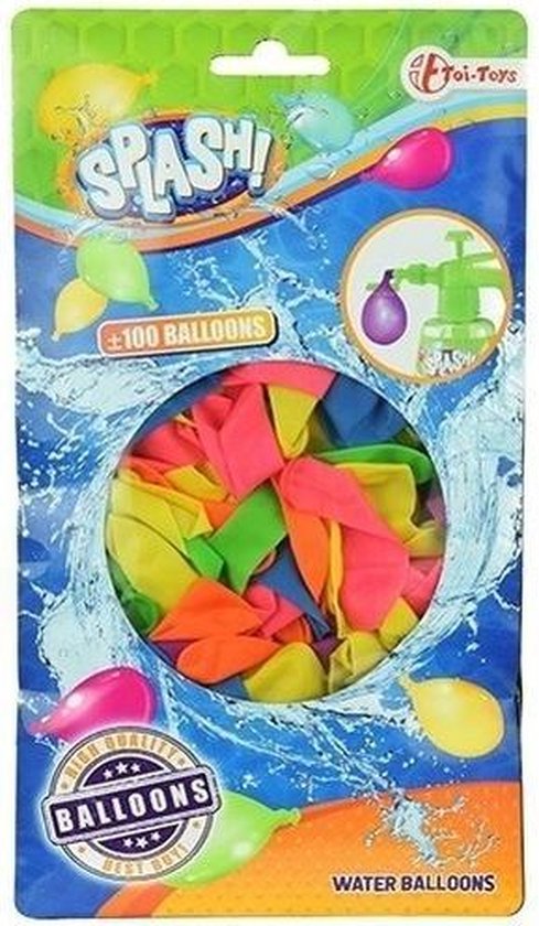 100x Gekleurde waterballonnen - Buitenspeelgoed - Waterbommen - Watergevecht