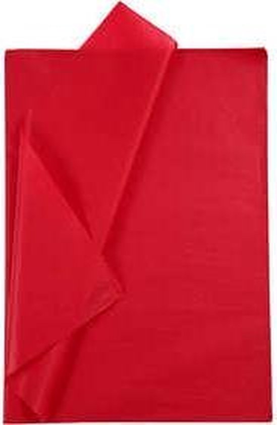 Feuille de papier de soie 50x70 cm 14 g rouge 10 feuilles | bol.com