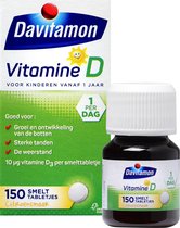 Davitamon Vitamine D Kinderen - Groei en Ontwikkeling - Voedingssupplement - Smelttablet 150 stuks