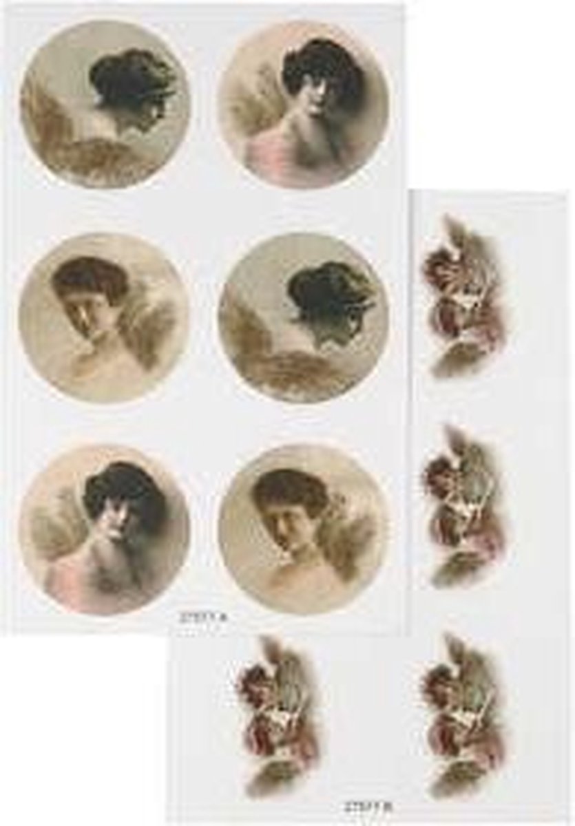 Stickers vel 9x14 cm 4div vellen