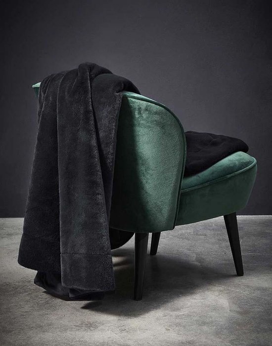 Essenza Furry - Coussin décoratif - 50x50 cm - Bleu nuit