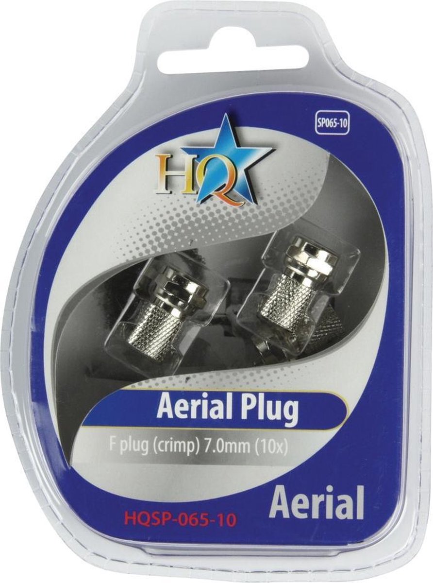 HQ Video Connector F Plug 7.0mm Schroef (10x)