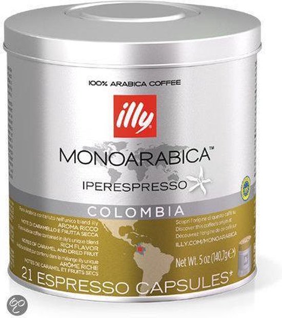 illy Iperespresso Koffie Colombia - 6 Blikken met 21 Capsules - illy