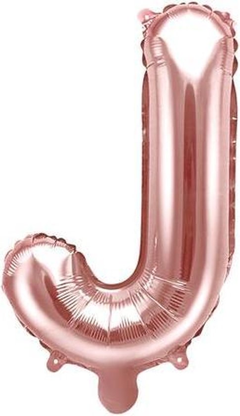 Folie ballon Letter J, 35cm, rose goud