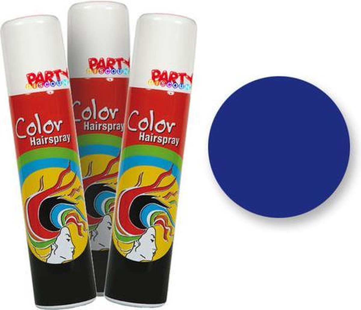 Blauwe Gekleurde Haarspray - Fantasy Make-up 75ml