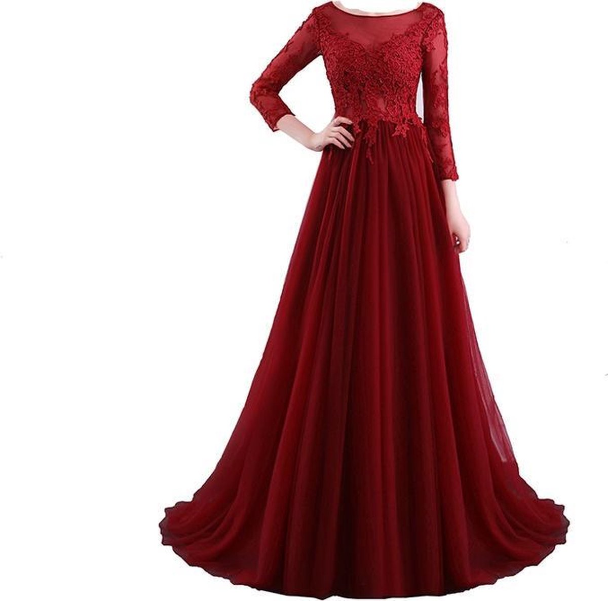 Galajurk , Avondjurk damesjurk rode lang jurk Rood sexy backless jurk |  bol.com