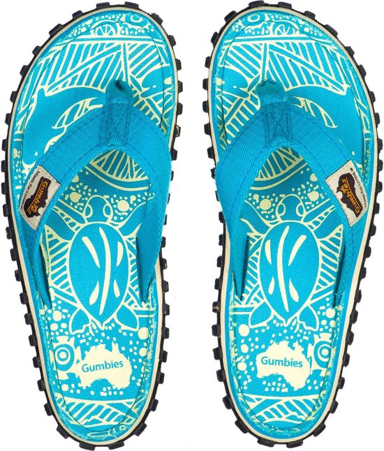 Gumbies - Teenslippers Dames- ISLANDER CANVAS - TURQUOISE - Maat 43 ...