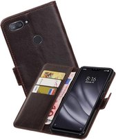 Zakelijke Bookstyle Hoesje voor XiaoMi Mi 8 Lite Mocca